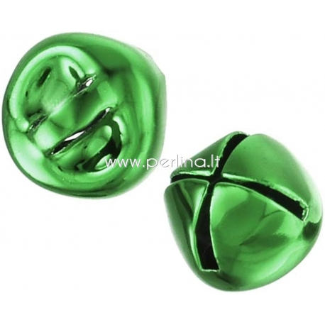 Charm "Christmas Jingle Bell", green, 35 mm