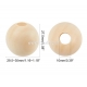 Wood bead, natural wood color, 30 mm, 1 pc