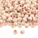 Wood bead, natural wood color, 14 mm, 1 pc