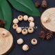 Wood bead, natural wood color, 14 mm, 1 pc