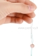 Iron collapsible big eye beading needle, 75x0.5mm, 1pc