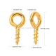304 stainless steel screw eye pin peg bail, golden color, 8x4x1mm, 1pc