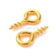 304 stainless steel screw eye pin peg bail, golden color, 8x4x1mm, 1pc