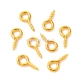 304 stainless steel screw eye pin peg bail, golden color, 8x4x1mm, 1pc