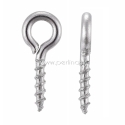 Screw eye pin peg bail, 304 stainless steel, 10x4x1mm, 1pc