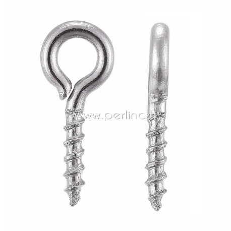 Screw eye pin peg bail, 304 stainless steel, 10x4x1mm, 1pc