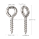 Screw eye pin peg bail, 304 stainless steel, 12x5x1.2mm, 1pc