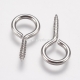 Screw eye pin peg bail, 304 stainless steel, 17x9x2mm, 1pc