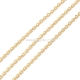 Brass cable chain, gold plated, 2.3x1.2x0.4mm, 10 cm