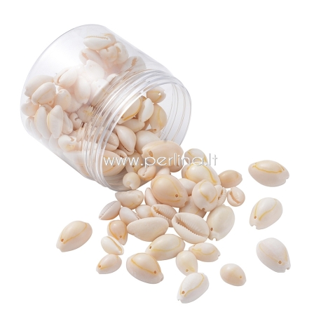 Shell bead charm, 14x20x9mm, 1box