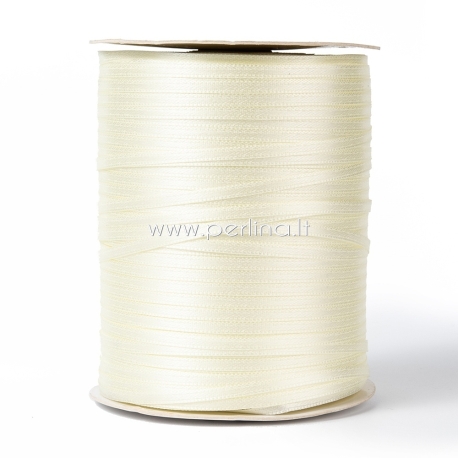Satin ribbon, beige, 3 mm, 1 m
