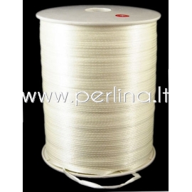 Satin ribbon, light yellow, 3 mm, 1 m