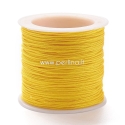 Braided nylon thread, yellow, 0.8 mm, 1 roll/91.4 m