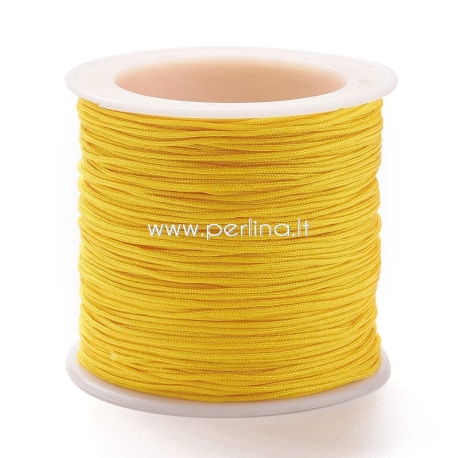 Braided nylon thread, yellow, 0.8 mm, 1 roll/91.4 m