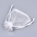 Organza gift bag, off-white, 18x13 cm, 1pc