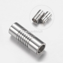 304 stainless steel magnetic clasp with glue-in ends, stainless steel color, 19x7 mm, 1 pc