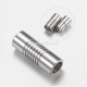 304 stainless steel magnetic clasp with glue-in ends, stainless steel color, 19x7 mm, 1 pc