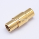 304 stainless steel locking tube magnetic clasp, golden color, 18x6.5mm, 1 pc