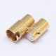 304 stainless steel locking tube magnetic clasp, golden color, 18x6.5mm, 1 pc