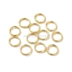 Double loop jump ring, 304 stainless steel, plated 18K gold, 6x1mm, 10 pcs