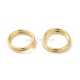 Double loop jump ring, 304 stainless steel, plated 18K gold, 6x1mm, 10 pcs