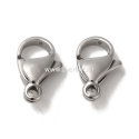 304 stainless steel lobster clasp, stainless steel color, 11x7x3.5 mm, 1 pc