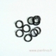 Black color open jump ring, 4 mm, 10 pcs