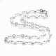 Stainless steel chain necklace "Star", lobster claw clasp, 45 cm long