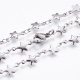 Stainless steel chain necklace "Star", lobster claw clasp, 45 cm long