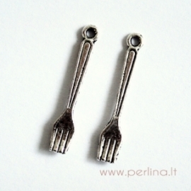 Antique silver pendant "Fork", 25x5 mm
