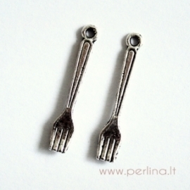 Antique silver pendant "Fork", 25x5 mm