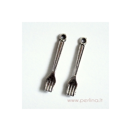 Antique silver pendant "Fork", 25x5 mm