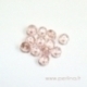 Stiklo karoliukas, light rose AB, 4x6 mm