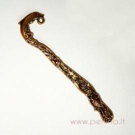 Bookmark "Dolphin", antique gold, 86 mm