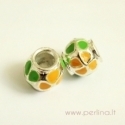 Pandora cloisone karoliukas "Dobilas", 13 mm