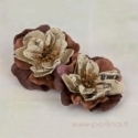 Satino gėlytė "Rožė", 2,2 cm