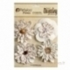 Popierinės gėlytės "White Wild Blossoms", 4 vnt.