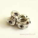Pandora karoliukas su violetiniais kristalais, 11x6 mm