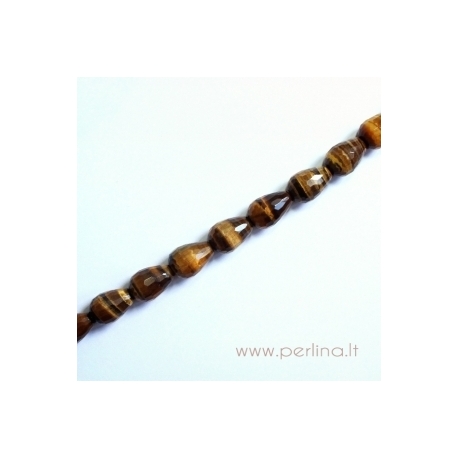 Tigro akis, karoliukas, 17x12 mm