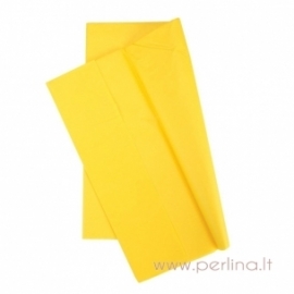 Tissue šilko popierius, geltonas, 10 vnt, 50,8x50,8 cm