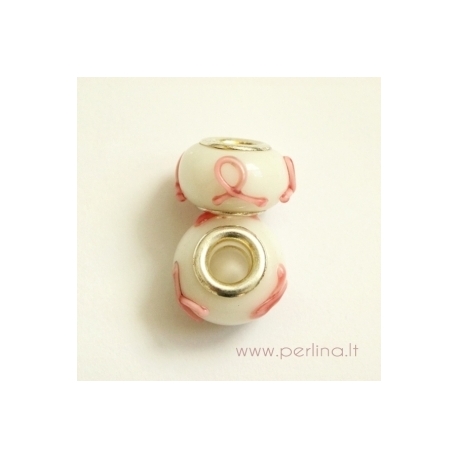 Lampwork karoliukas, 1,5 cm