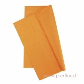 Tissue šilko popierius, oranžinis, 10 vnt, 50,8x50,8 cm