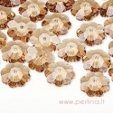 3700 Crystal Tabac, foil back, 8 mm