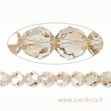 3700 Crystal Tabac, foil back, 8 mm