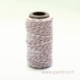 Bakers Twine "Spots & Stripes - Light Pink", 1 m. 