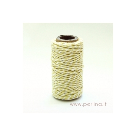 Bakers Twine "Spots & Stripes - Yellow", 1 m. 