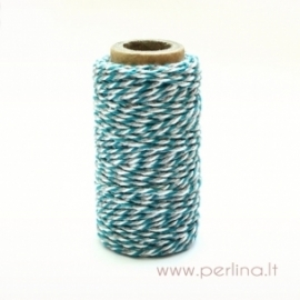 Bakers Twine "Spots & Stripes Jewels - Blue/Grey", 1 m. 