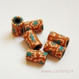 Polimerinio molio karoliukas "Rožė", 8x10 mm
