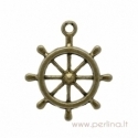 Antique bronze pendant "Rudder", 28x24 mm
