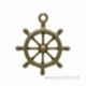 Antique bronze pendant "Rudder", 28x24 mm